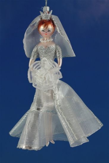Picture of De Carlini Silver  Bride Italian Christmas Ornament