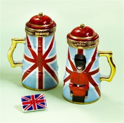 Picture of Limoges London Beerstein Box with UK Flag, Each.