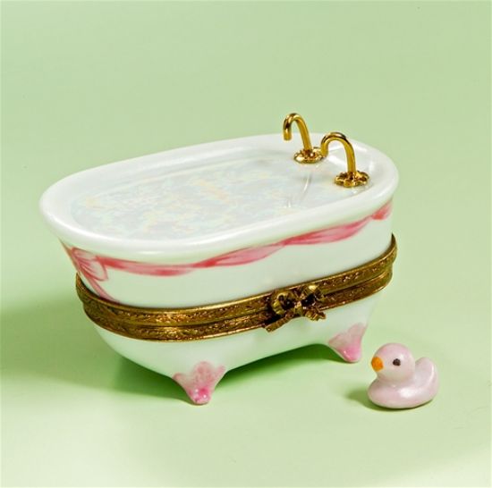 Picture of Limoges Baby Girl Bathtub Box with Duck