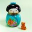 Picture of Limoges Blue Oriental Doll Box with Cat