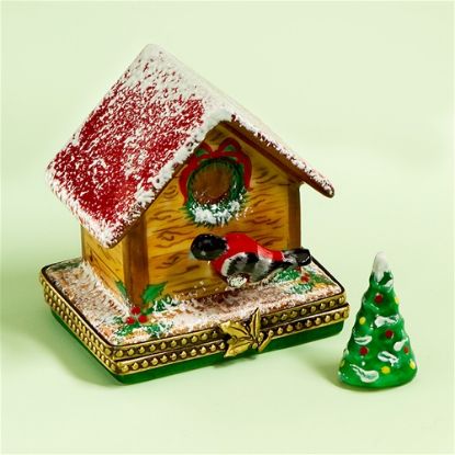 Picture of Limoges Winter Birdhouse Box with Tree