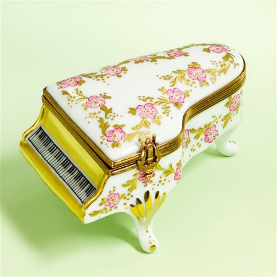 Picture of Limoges Spring Flowers Piano Box