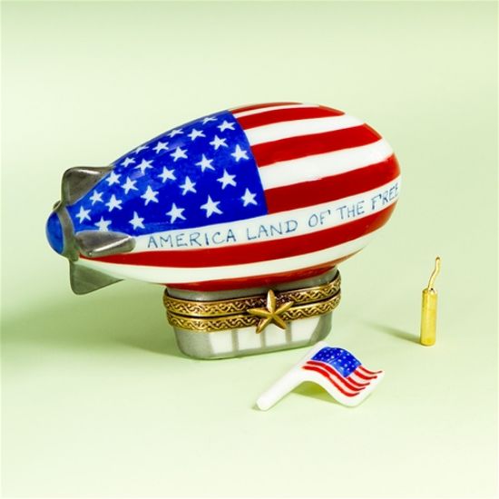 Picture of Limoges USA Montgolfier Box with Flag Box