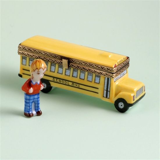 Picture of Limoges School Bus Box with Boy