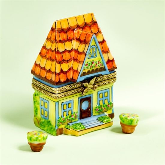 Picture of Limoges Provencal Cottage Box with Flower Pots