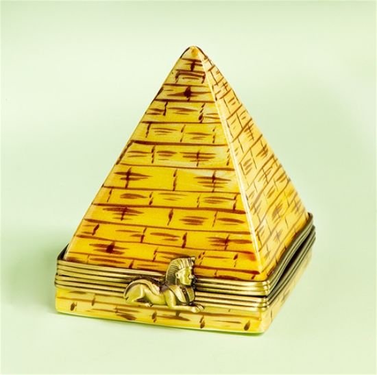 Picture of Limoges Egyptian Pyramid Box with Sphynx Clasp