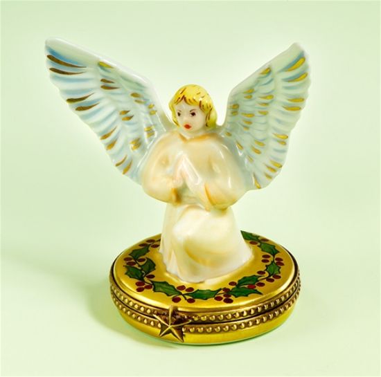 Picture of Limoges Holiday Angel with Open Wings Box