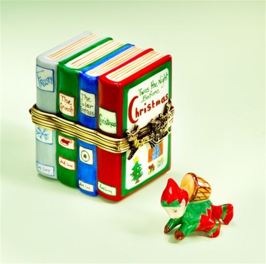 Picture of Limoges Christmas Stories Books Box with Elf