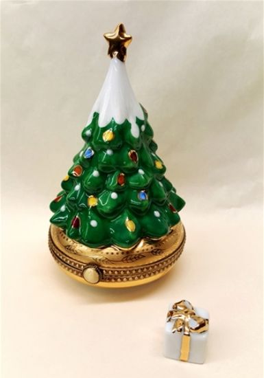 Picture of Limoges Christmas Tree with Snow Box and Gift