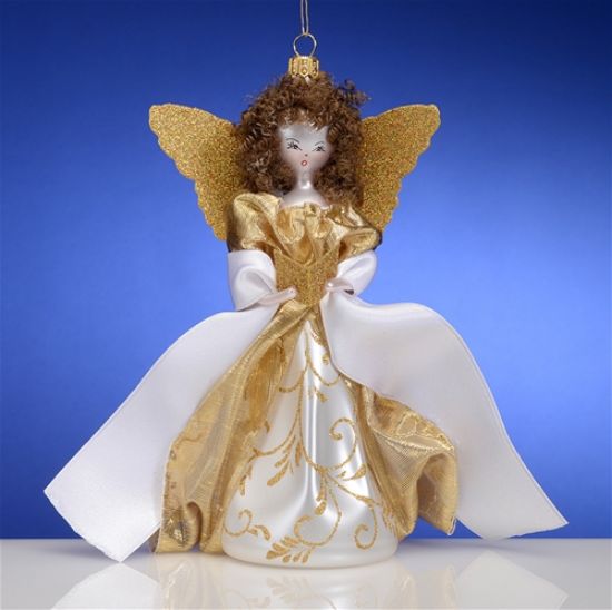 Picture of De Carlini Gold Wings Angel Ornament