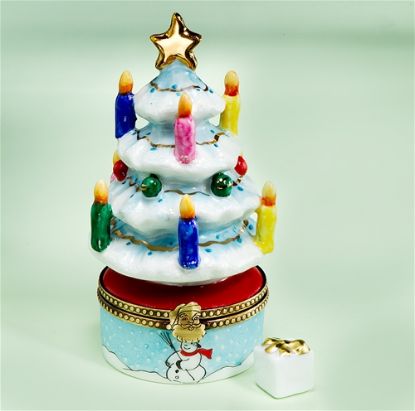 Picture of Limoges Christmas Tree with Candles Box and Gift.