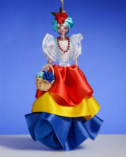 Picture of De Carlini Brazilian Girl with Basket Ornament