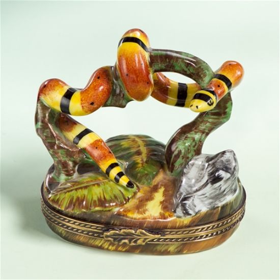 Picture of Limoges Snake on Branch Box