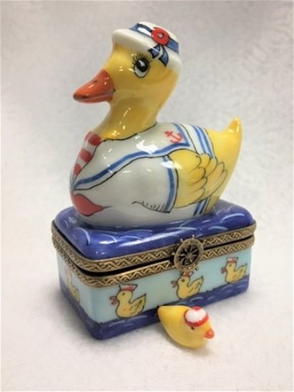 Picture of Limoges Sailor Duck Box with mini Duck