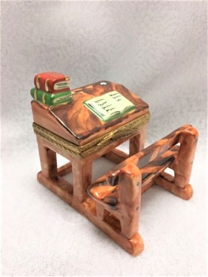 Picture of Limoges Wood Grain School Desk Box