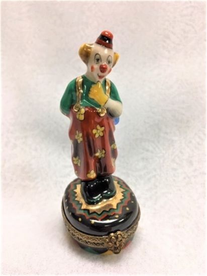 Picture of Limoges Clown with Flowers Box