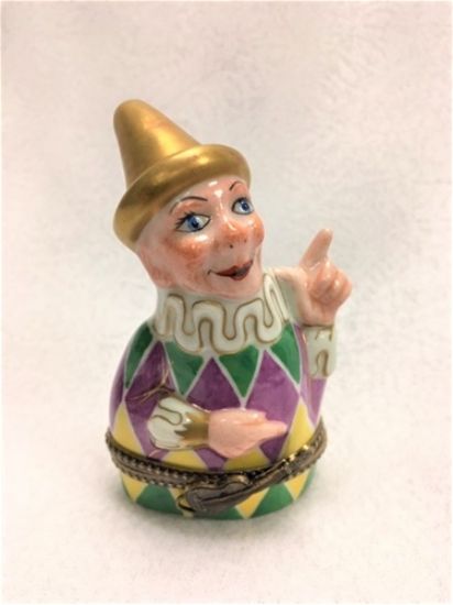 Picture of Limoges Green Purple Jester Box