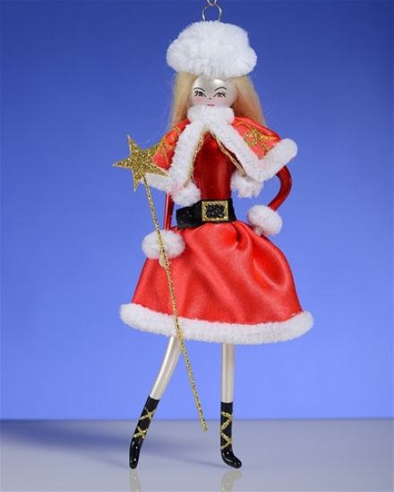 Picture of De Carlini Mrs Santa with Star Ornament 