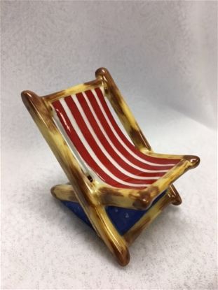 Picture of Limoges Red and White Beach Chair Box