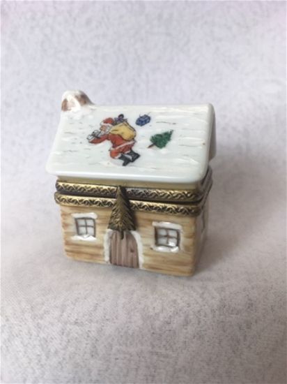 Picture of Limoges Christmas Cottage with Santa Box