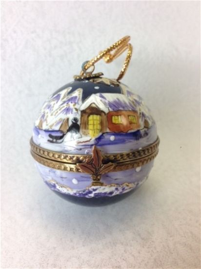 Picture of Limoges Winter House Ornament Box