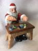 Picture of Limoges Santa Toymaker at Wooden Table with Clown Box