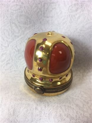 Picture of Limoges Red and Gold Crown Box