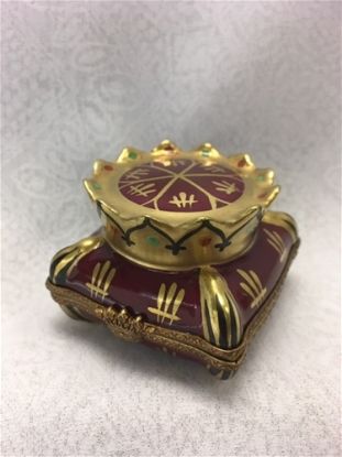 Picture of Limoges Burgundy Coronation Crown on Pillow Box 