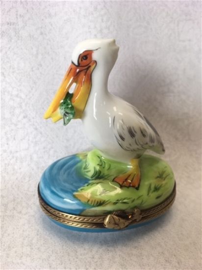 Picture of Limoges Pelican with Fish Box