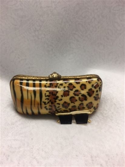 Picture of Limoges Animal Print Clutch Purse Box with Sunglasses