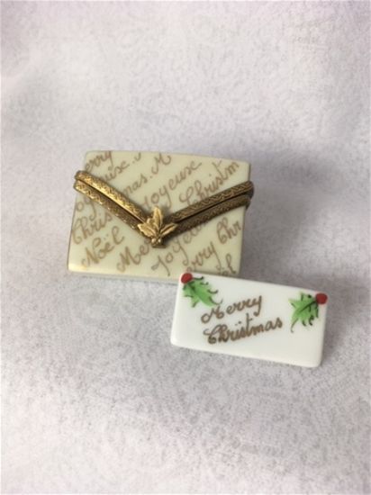 Picture of Limoges Joyeux Noel Christmas Envelope with Letter Box