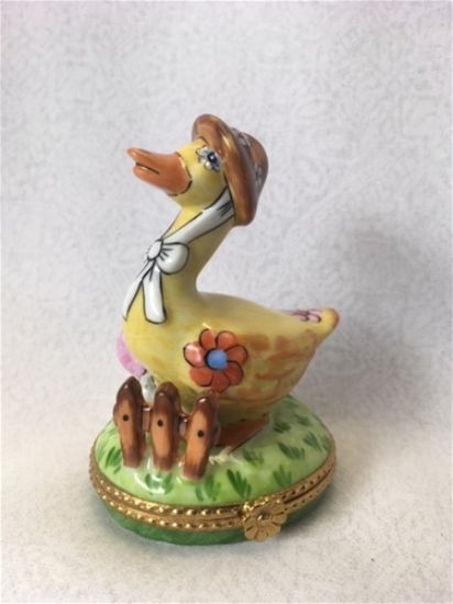 Picture of Limoges Mother Goose with Daisies by Fence Box