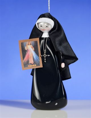 Picture of De Carlini Sister Faustina Divine Mercy Ornament Icon Christmas Ornament 