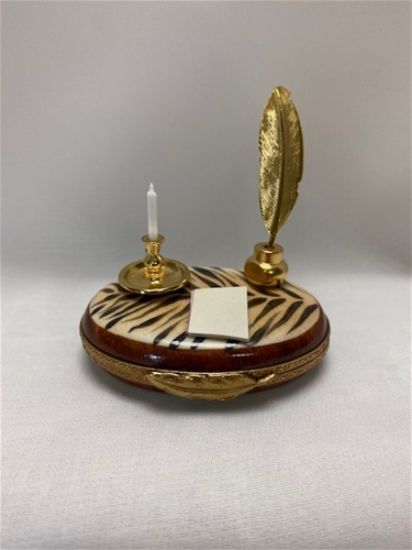 Picture of Limoges Elegant Inkwell and Feather Pen Box