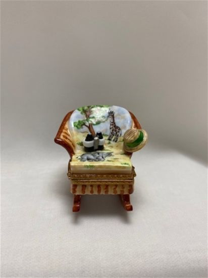 Picture of Limoges Safari Rocking Chair Box with Hat and Camera