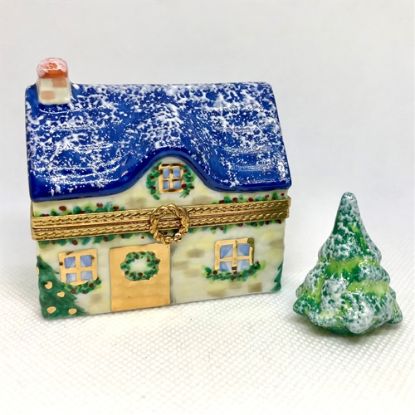 Picture of Limoges Winter Holiday House Box with Tree