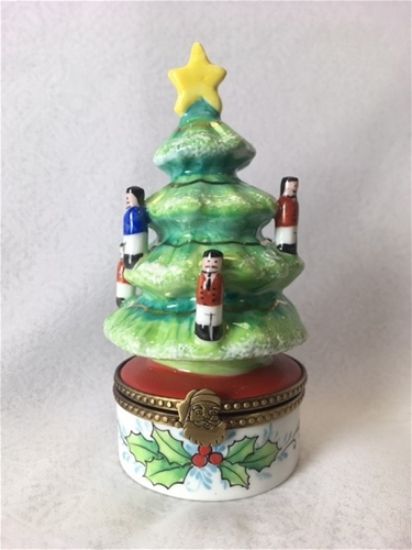 The Cottage Shop - Limoges Christmas Tree with Nutcrackers Box