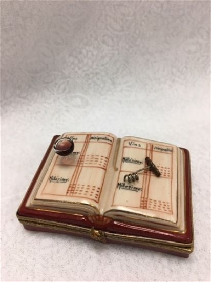 Picture of Limoges Wine Book with Glass ad Corkscrew Box