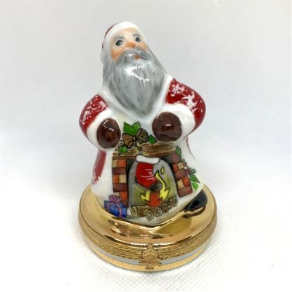 Picture of Limoges Santa with Fireplace on Coat Box