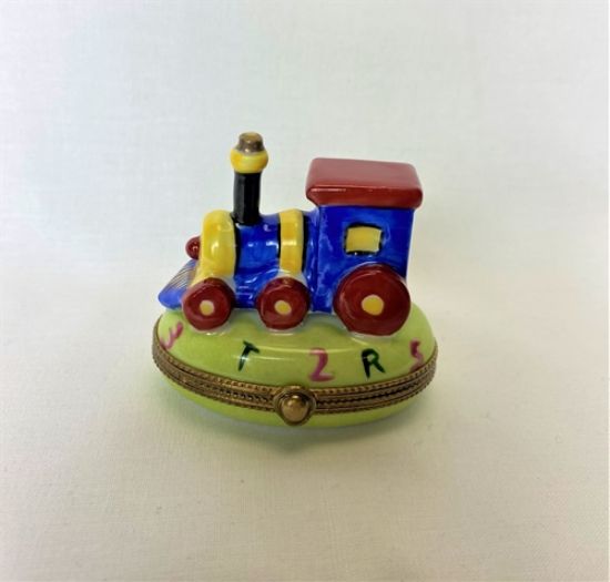 Picture of Limoges Blue Train with Red Wheels Box 