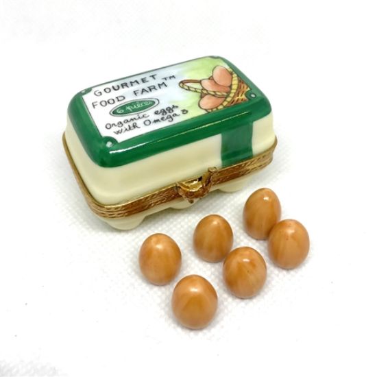 Picture of Limoges Green Organic Carton of Brown Eggs Box