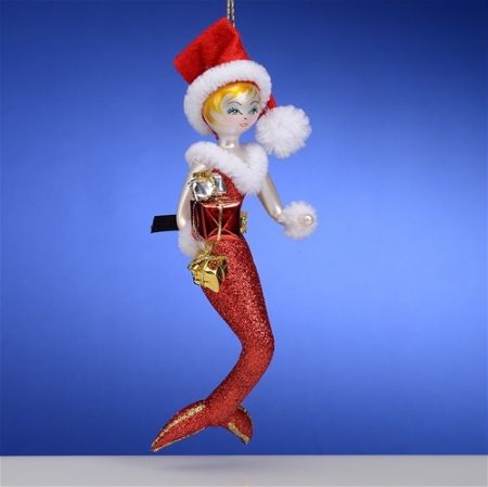 Picture for category De Carlini Mrs and Mr Santa Mermaids Christmas Ornaments