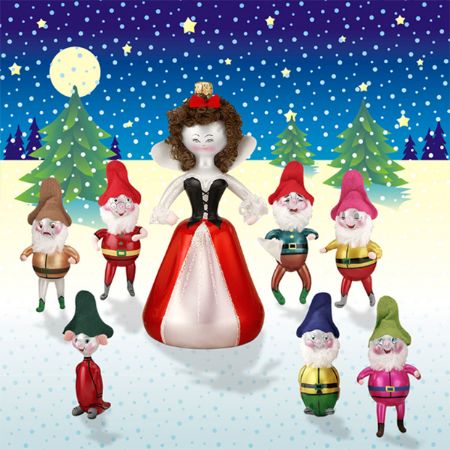 Picture for category De Carlini Snow White and Dwarves Italian Ornaments
