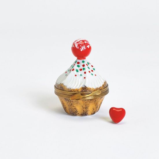 Picture of Limoges Cupcake with Cherry and Heart box