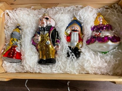 Picture of Nutcracker Set of 4 Ornaments  in a Crate 