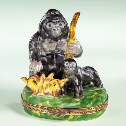 Picture of Limoges Gorilla and Baby Box