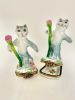 Picture of Limoges Mr Cat with a Rose Box