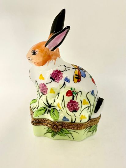 Picture of Limoges Rabbit with Spring Flowers Box