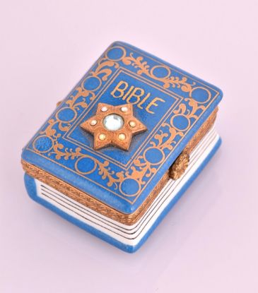 Picture of Limoges Blue Bible with David s Star Box
