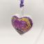 Picture of Purple Heart with Flower Austrian Glass Ornament